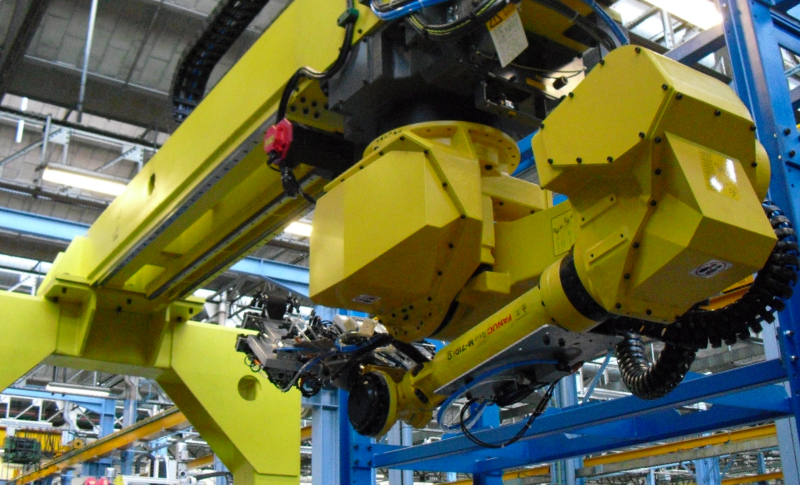 robot fanuc suspendu - montage inversé 