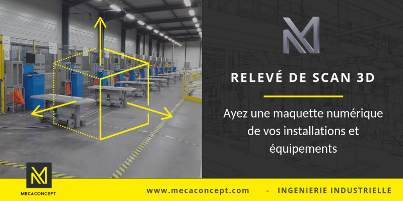 relevé scanner laser 3D en milieu industriel par Mecaconcept