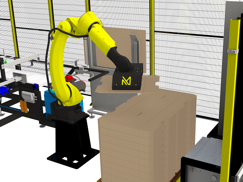 Robotic forming of amrican boxes by mecaconcept