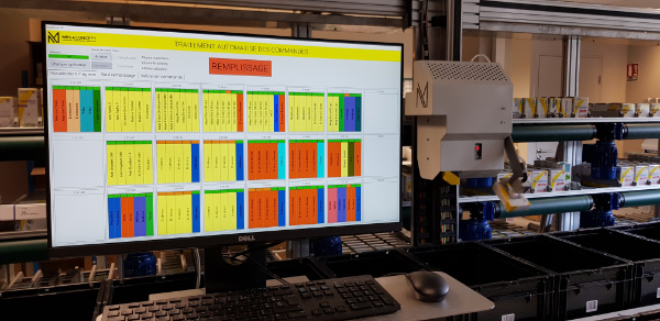 transtockeur et gestion automatisée de commandes en industrie pharmaceutique