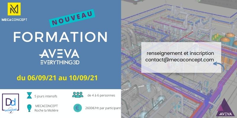 formation AVEVA Evrything3D2.1 octobre 2020 par Mecaconcept